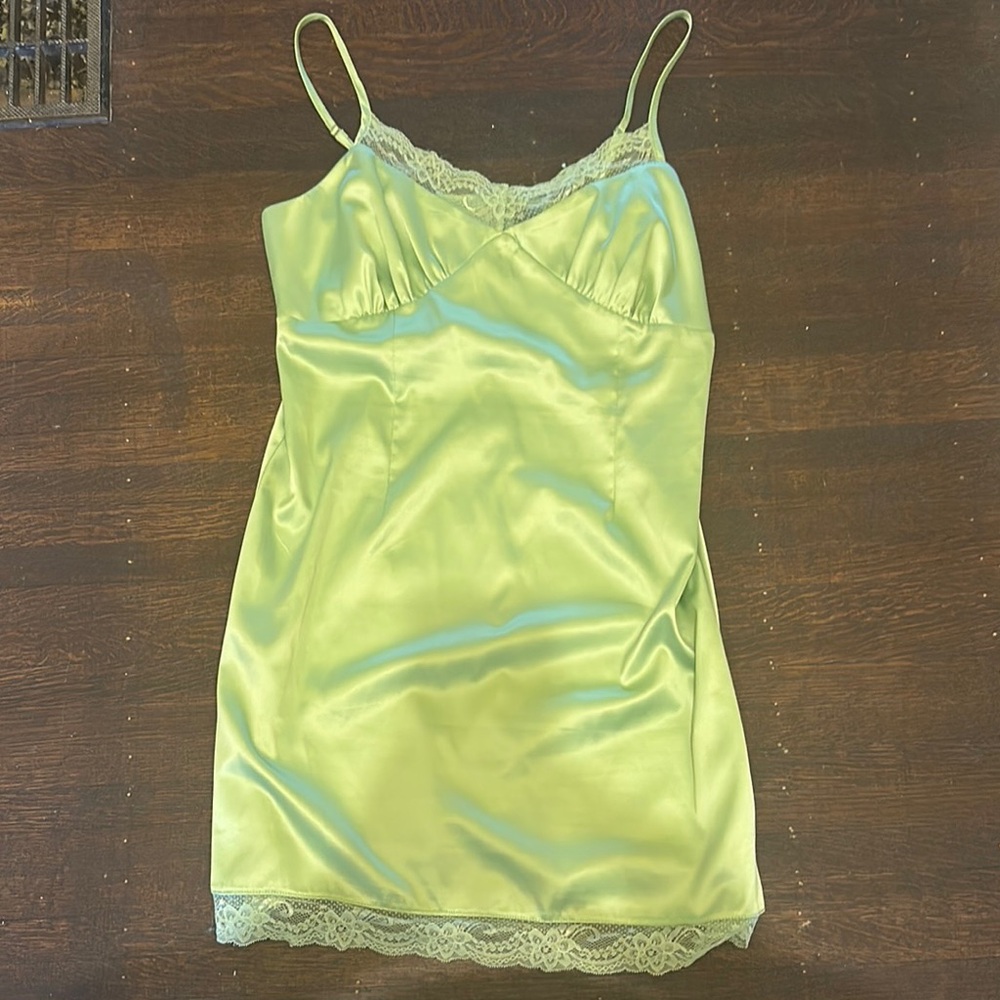 Lime Green Slip Dress